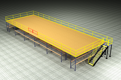 Used Flat Top Pallet Rack Mezzanine